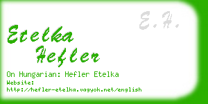 etelka hefler business card
